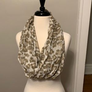 Apt 9 taupe leopard sparkle infinity scarf